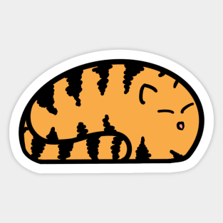 Cute little ginger cat blob Sticker